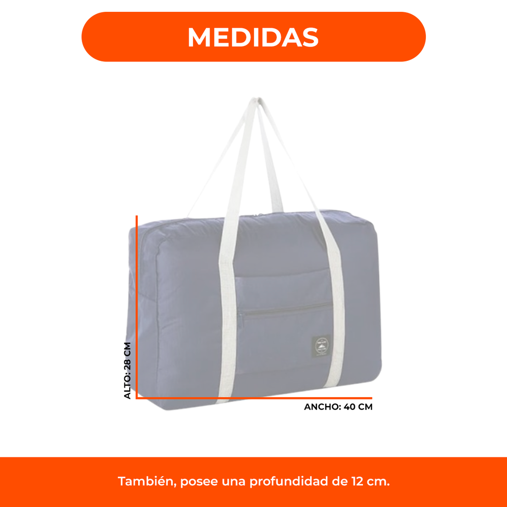 Bolso Plegable Viaje Grande Impermeable Reforzado Valija