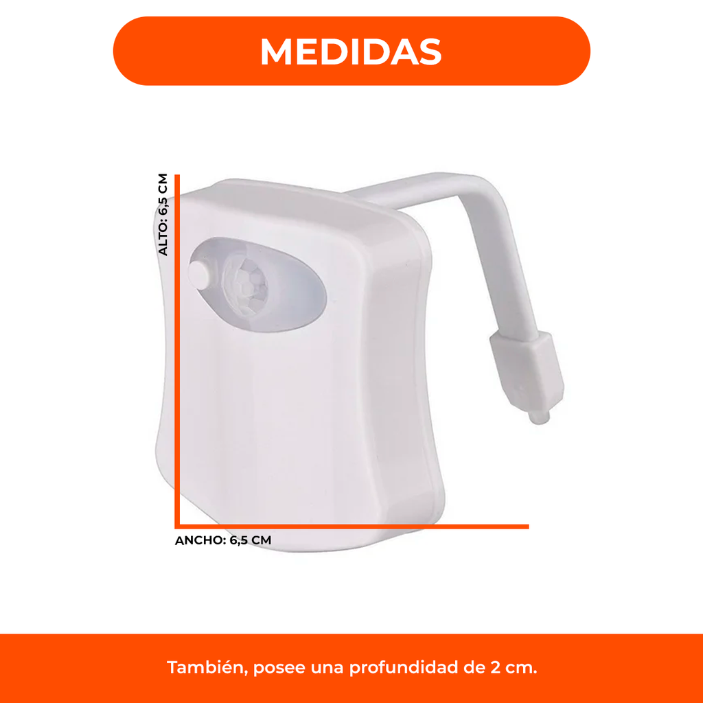 Luz Led Inodoro Multicolor Sensor Luz Funciona 100% Oscurid