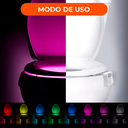 Luz Led Inodoro Multicolor Sensor Luz Funciona 100% Oscurid