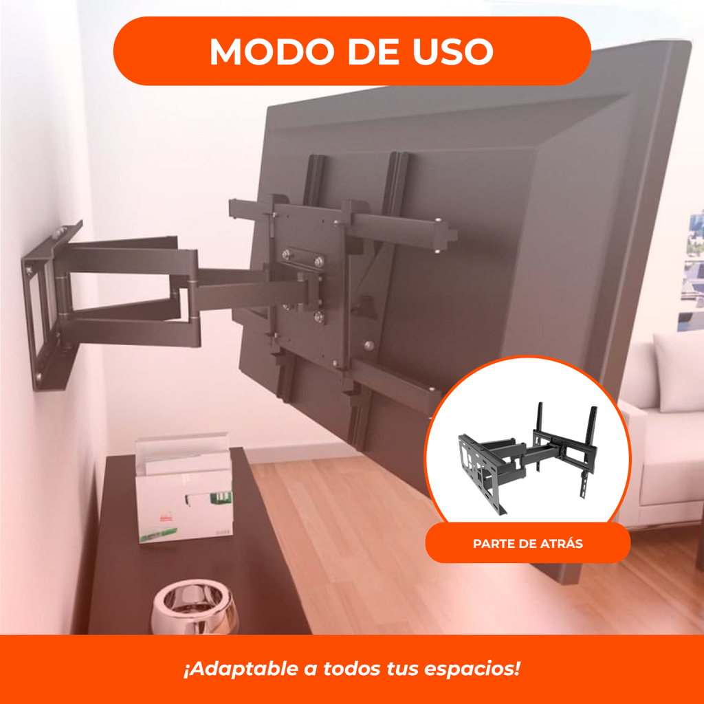 Soporte Led Tv Lcd Smart Articulado Doble Brazo Reforzado 23 A 60 Pulgadas