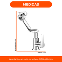 Canilla Monocomando Griferia Cocina Flexible 360° Mesada Color Plateado