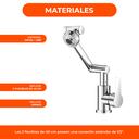 Canilla Monocomando Griferia Cocina Flexible 360° Mesada Color Plateado