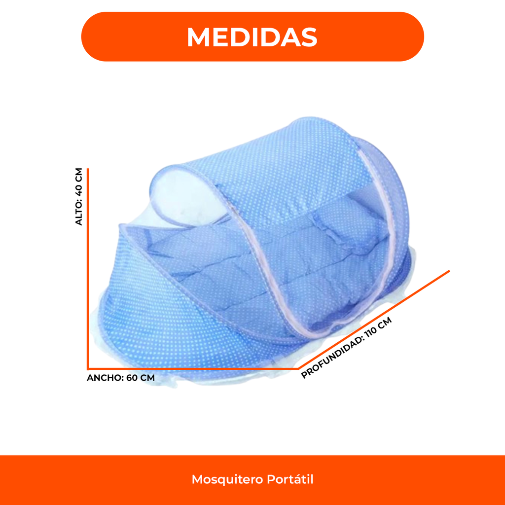 Mosquitero Tul Portátil Cuna Camping Plegable