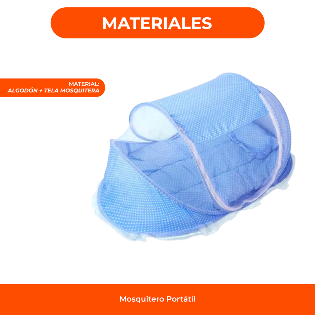 Mosquitero Tul Portátil Cuna Camping Plegable
