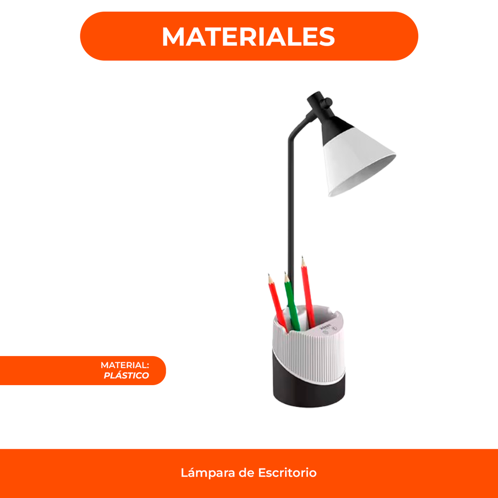 Lámpara de escritorio de oficina con soporte para celular