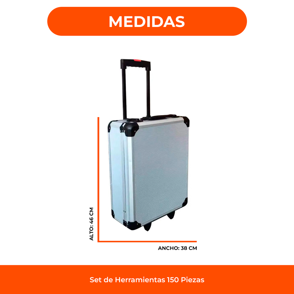 Set Kit Herramientas 187pcs c/Maletin Portatil