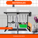 Escurridor Seca Platos Bacha Aluminio Inoxidable Organizador