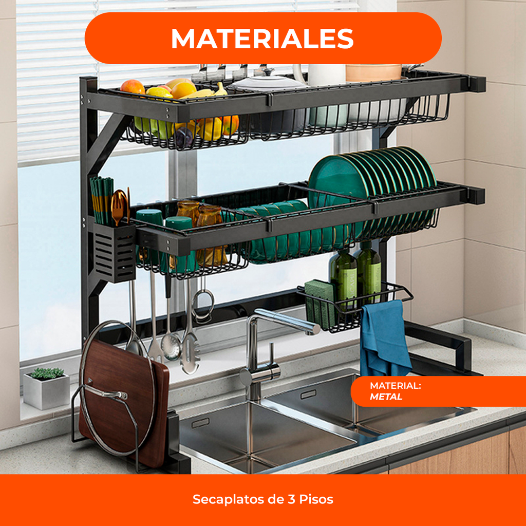 Secaplato Sobre bacha 3 Pisos