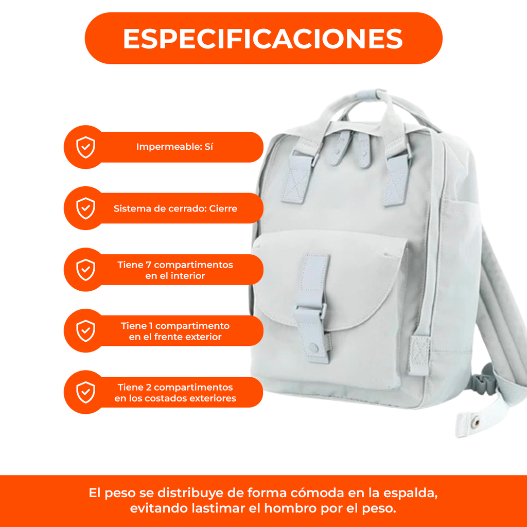 Mochila Bolso Vertical Alta