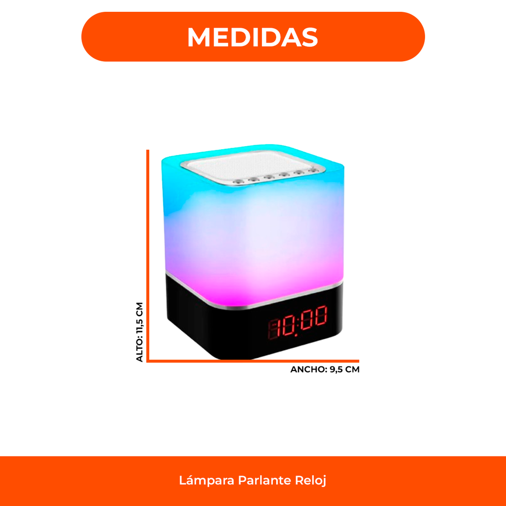 Lámpara Parlante Reloj de Mesa USB