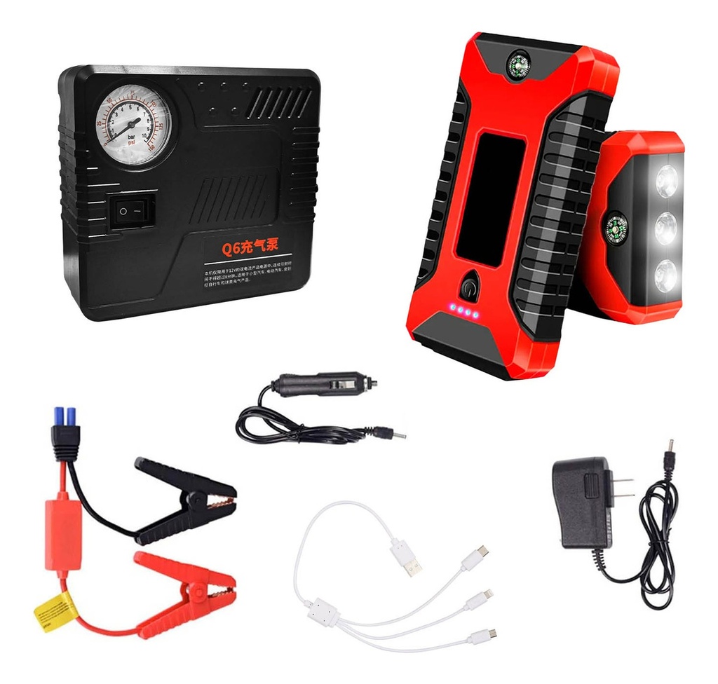 Arrancador Auto Moto Cargador Bateria Portatil Power Bank