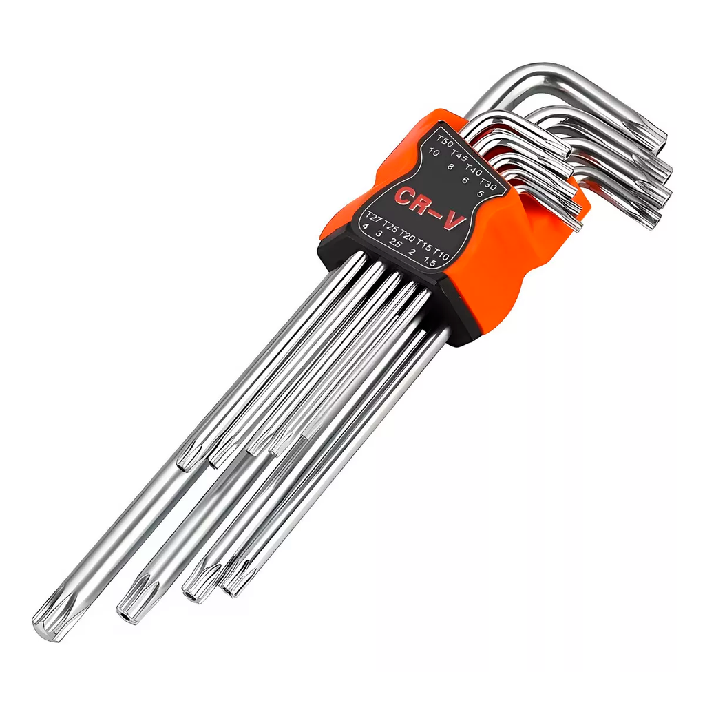 Juego De Llaves Torx 9 Piezas T 10 A T 50 Medianas Blister