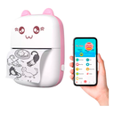 Mini Impresora Térmica Bluetooth Recargable Portátil App Color Rosa