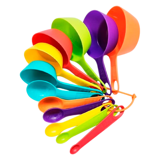 [CME-01] Set De Cucharas Y Tazas Medidoras X12 Unid Reposteria Cocina