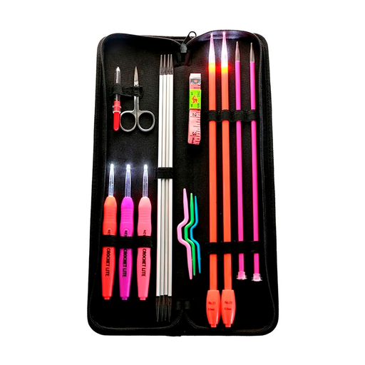 [SW-17SET] Set De Agujas Crochet Con Luz Led